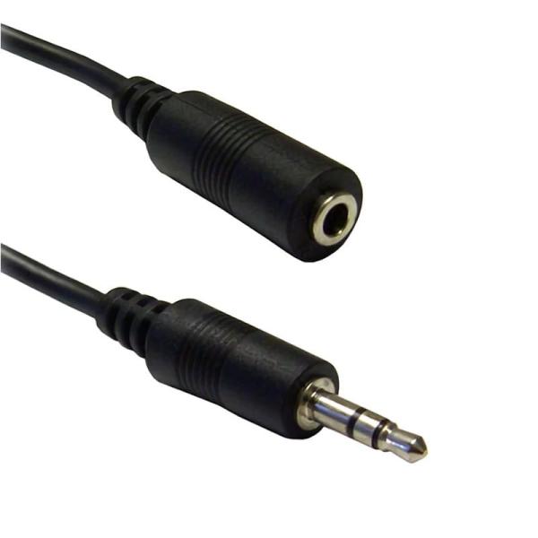 CABLE ESTEREO-JACK 3.5MM MACHO/HEMBRA SVEON SVCAB-003 NEGRO 1.5M