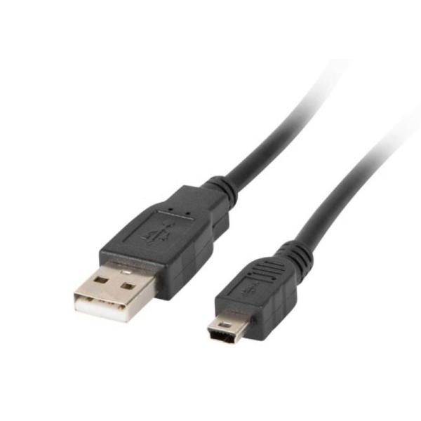 CABLE USB A MINI USB-CONECTORES MACHO/MACHO SVEON SVCAB-016 - 480MPS - 1.8M - NEGRO