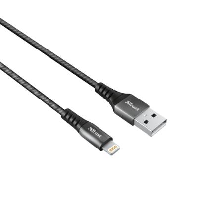 Cable USB 2.0 Trust Keyla 23570/ USB Macho - Lightning Macho/