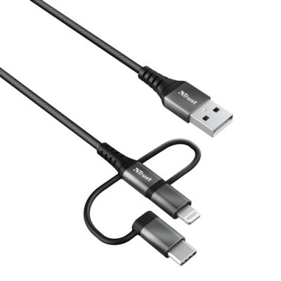 Cable USB 2.0 Trust Keyla 23572/ USB Macho - USB Tipo-C Macho +