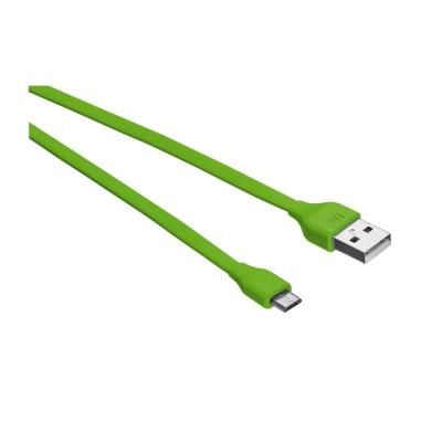 CABLE USB URBAN REVOLT A MICRO USB - PLANO - 1 METRO - VERDE