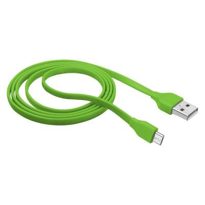 CABLE USB URBAN REVOLT A MICRO USB - PLANO - 1 METRO - VERDE