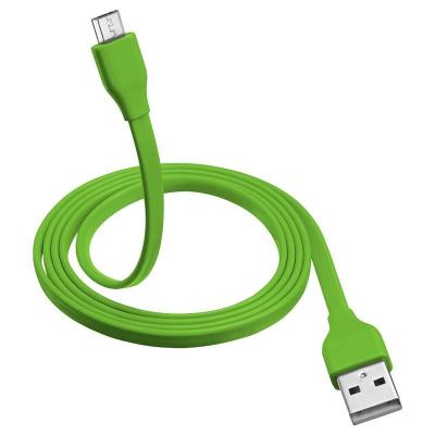 CABLE USB URBAN REVOLT A MICRO USB - PLANO - 1 METRO - VERDE