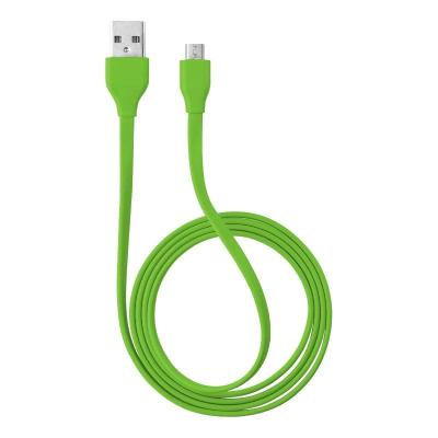 CABLE USB URBAN REVOLT A MICRO USB - PLANO - 1 METRO - VERDE