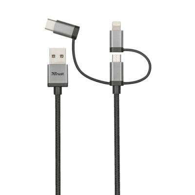 CABLE USB 3 EN 1 TRUST URBAN - CONECTORES MICRO USB / USB