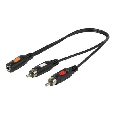 Cable Estéreo Vivanco 46043/ Jack 3.5 Hembra - 2x RCA Macho/