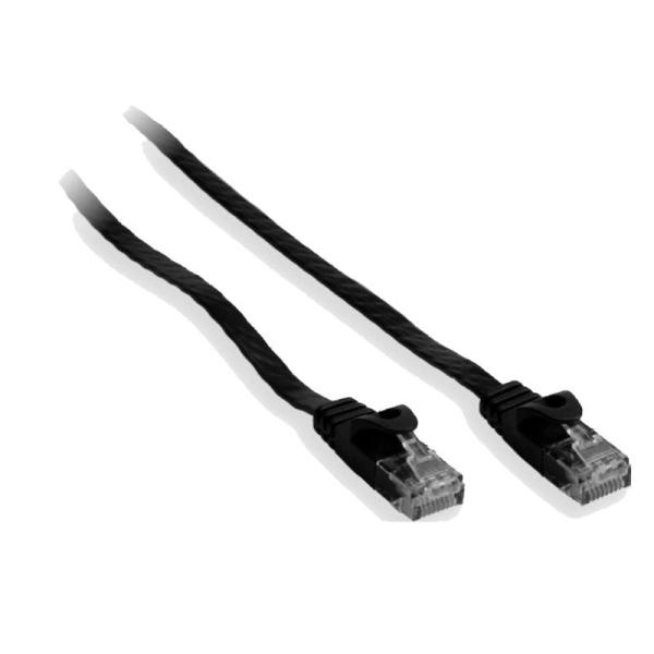 LATIGUILLO DE RED PLANO GEBL 30027 - RJ45 - UTP - CAT 6 - 2M - NEGRO