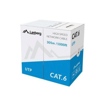 BOBINA DE CABLE LANBERG LCU6-10CU-0305-S - RJ45 - CAT6 - UTP -