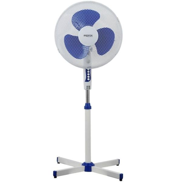 VENTILADOR DE PIE APPROX APPLIANCES APPF01P - 3ASPAS - 45W- 3VELOCIDADES -OSCILANTE - REGULABLE EN ALTURA - REJILLA PROTECCIÓN -