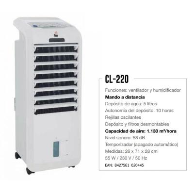 Climatizador FM CL-220/ 55W/ Depósito 5L