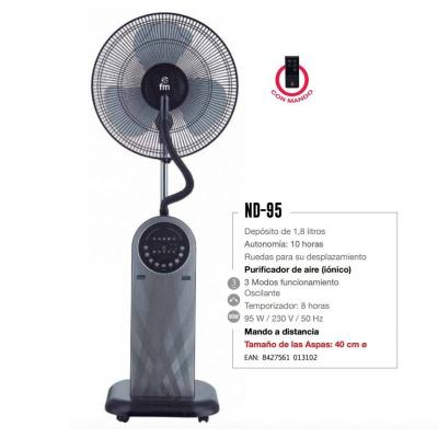 Ventilador Nebulizador FM ND-95/ 95W/ 3 Aspas 40cm/ 3