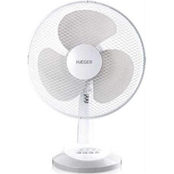 VENTILADOR DE SOBREMESA HAEGER LITTLE WIND - 3 ASPAS - 40W - BASE REDONDA - Ø30CM - 3 VELOCIDADES - OSCILACIÓN 90º - SILENCIOSO