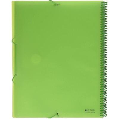 Carpeta con 30 Fundas Grafoplás Maxiplás 39833021/ A4/ Verde