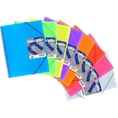 Carpeta con 60 Fundas Grafoplás Maxiplás 39836030/ A4/ Azul