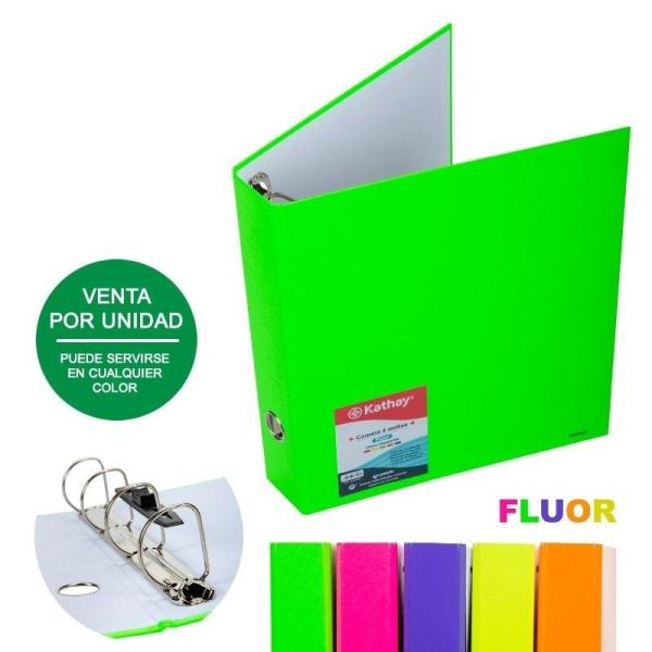 Carpeta con 4 Anillas Kathay 86322499/ A4/ Colores Surtidos