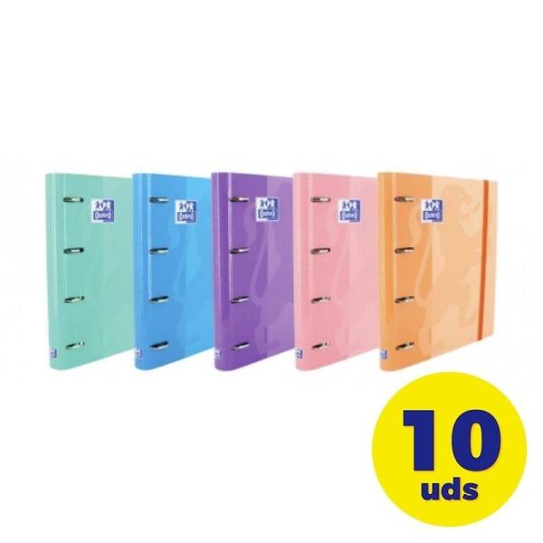 Pack de Archivadores Carpeblock con Recambio Oxford Classic EuropeanBinder 400075372/ A4+/ 100 Hojas/ 10 Unidades/ Colores Surti