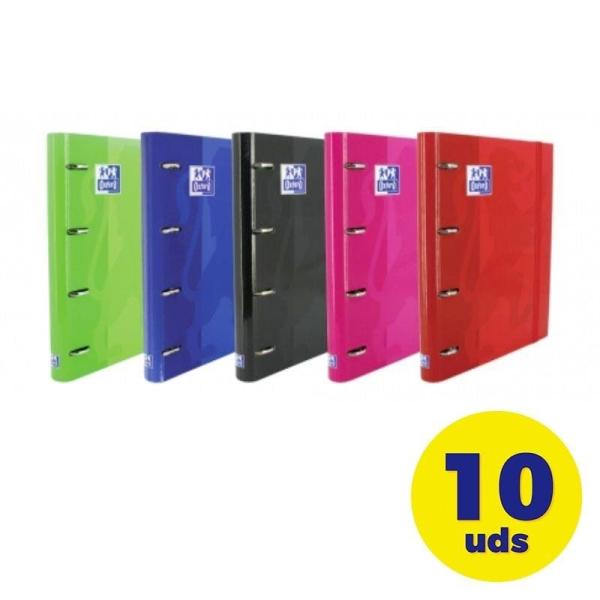 Pack de Archivadores Carpeblock con Recambio Oxford Classic EuropeanBinder 400106676/ A4+/ 100 Hojas/ 10 Unidades/ Colores Surti