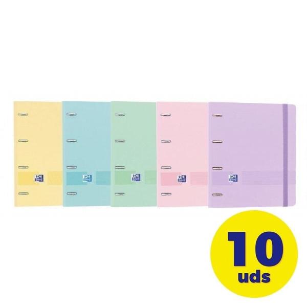 Pack de Archivadores Carpeblock con Recambio Oxford Live & Go EuropeanBinder 400146175/ A4+/ 100 Hojas/ 10 unidades/ Colores Pas