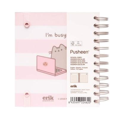 AGENDA ESCOLAR ERIK ADPM1917 DP M PUSHEEN GOLD - 14*16CM -