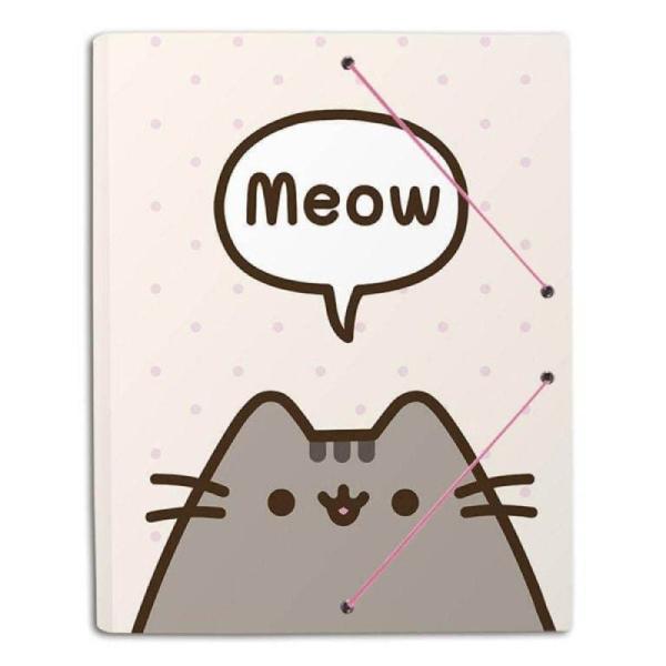 CARPETA DE GOMAS ERIK CPPA4029 PUSHEEN THE CAT - 3 SOLAPAS FLEXIBLES - POLIPROPILENO - 24.5*34.5CM - CIERRE GOMA ELÁSTICA