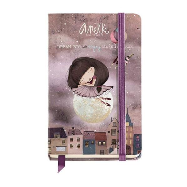 CUADERNO MIQUEL RIUS 100053 LOGBOOK ANEKKE BALLERINA - 90*140MM - 100 HOJAS LISAS - CINTA MARCADOR - CIERRE GOMA ELÁSTICA