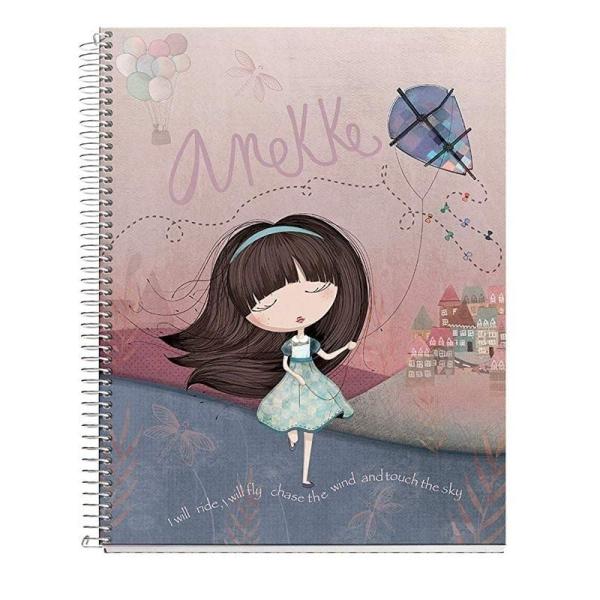 NOTEBOOK 4 MIQUEL RIUS 46018 ANEKKE LIBERTY - A4 - 120 HOJAS 70G/M2 - 30 HOJAS POR COLOR - CUADRICULA 5*5 - CUBIERTAS CARTON FOR