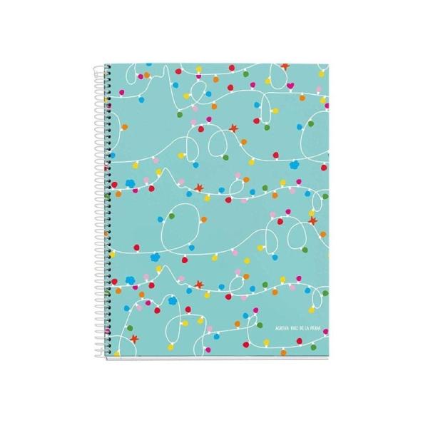 NOTEBOOK 4 MIQUEL RIUS 46118 AGATHA RUIZ DE LA PRADA LUCES - A4 - 120 HOJAS 70G/M2 - 30 HOJAS POR COLOR - CUADRICULA 5*5 - CUBIE