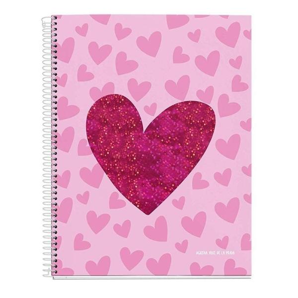 NOTEBOOK 4 MIQUEL RIUS 46120 AGATHA RUIZ DE LA PRADA LUREX - A4 - 120 HOJAS 70G/M2 - 30 HOJAS POR COLOR - CUADRICULA 5*5 - CUBIE