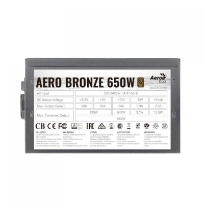 Fuente de Alimentación Aerocool Aero Bronze AEROB650/ 650W/