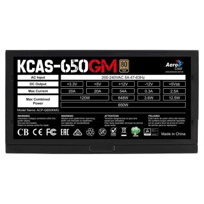 Fuente de Alimentación Aerocool KCAS-650GM/ 650W/ Ventilador