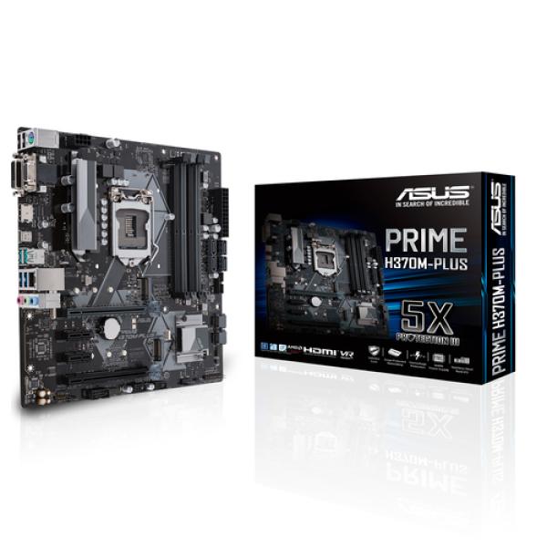 PLACA BASE ASUS PRIME H370M-PLUS - SOCKET LGA 1151 PARA PROCESADORES 8TH GEN - CHIPSET H370 - 4XDIMM DDR4 - CROSSFIREX - HDMI/DV