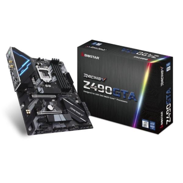 PLACA BASE BIOSTAR RACING Z490GTA - PARA INTEL CORE 10TH GEN - SOCKET LGA 1200 - CHIPSET Z490 - 4*DIMM DDR4 - HDMI - DISPLAYPORT