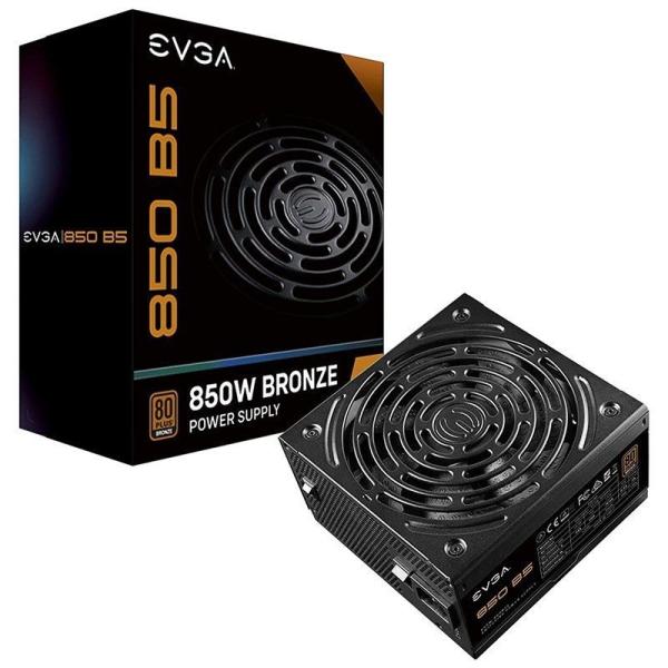 Fuente de Alimentación Gaming EVGA 850 B5/ 850W/ Ventilador 13.4 cm/ 80 Plus Bronze