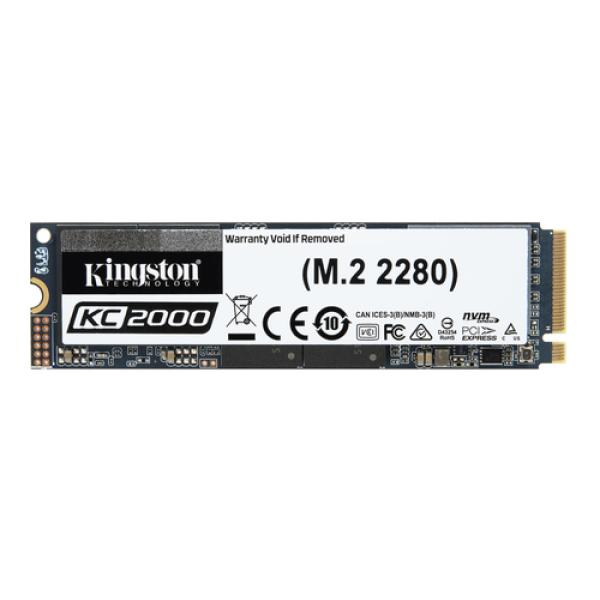 DISCO SÓLIDO KINGSTON KC2000 1TB - PCIe NVMe GEN 3.0 - M.2 2280 - LECTURA 3200MB/S - ESCRITURA 2200MB/S