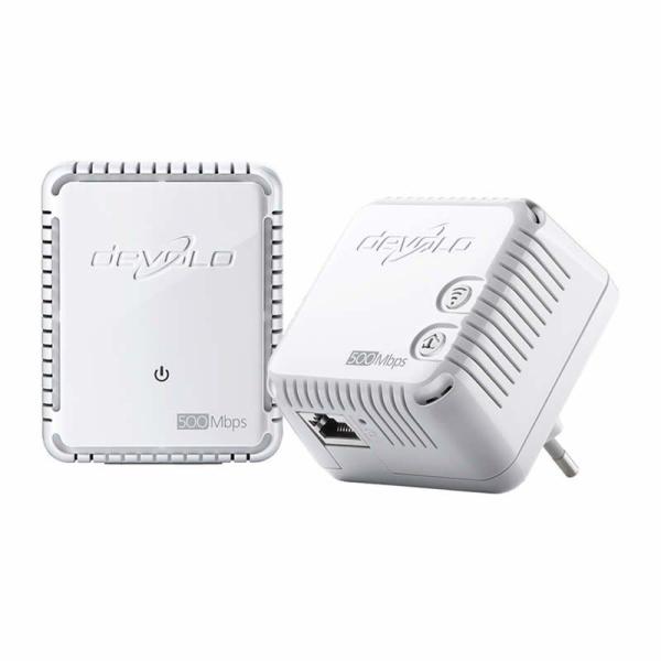 KIT PLC/POWERLINE DEVOLO DLAN 500 WIFI - 1*DLAN 500 WIFI + 1*DLAN 550 DÚO - 500MBPS POR CABLE CORRIENTE - 300MBPS POR WIFI