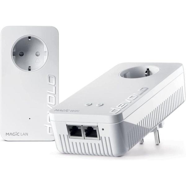 Adaptador Powerline Devolo Magic 2 WiFi 6 Starter Kit/ 2400Mbps/ Alcance 500m/ Pack de 2