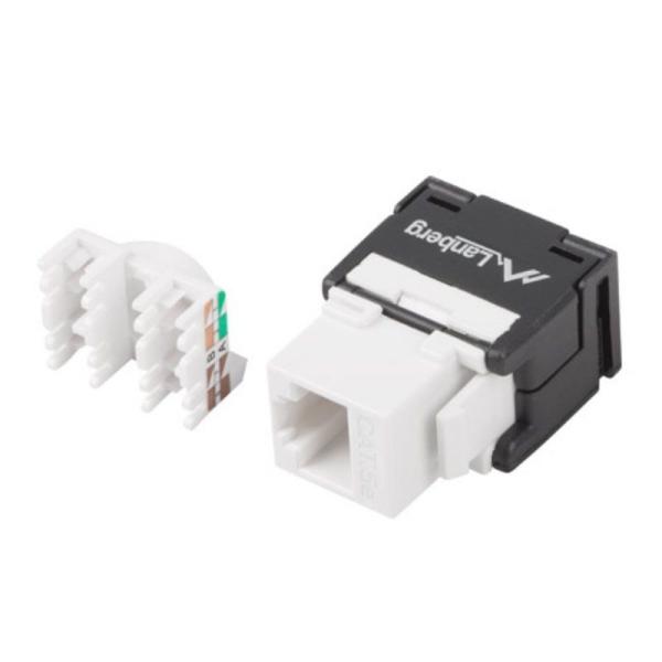 CONECTOR KEYSTONE LANBERG KSU5-2000 - RJ45 HEMBRA EXTERNO - LSA INTERNO (SIN HERRAMIENTAS) - UTP - CAT. 5E - PARA CABLES 22-26AW