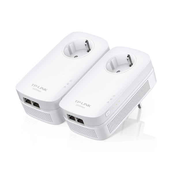 KIT DE ADAPTADORES PLC/ POWERLINE TP-LINK TL-PA7020P KIT - PACK 2 UNIDADES - 1000MBPS - 300M - 2*RJ45 GIGABIT - TOMA SCHUKO - PL