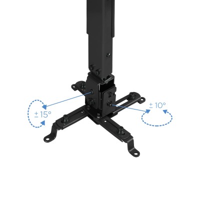 Soporte de Techo para Proyector TooQ PJ2012T-B/ Inclinable/