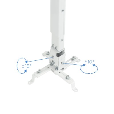 Soporte de Techo para Proyector TooQ PJ2012T-W/ Inclinable/