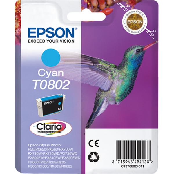 Cartucho de Tinta Original Epson T0802/ Cian