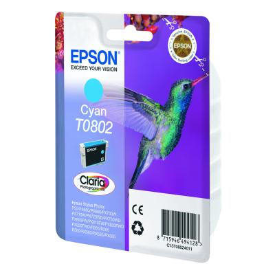 Cartucho de Tinta Original Epson T0802/ Cian