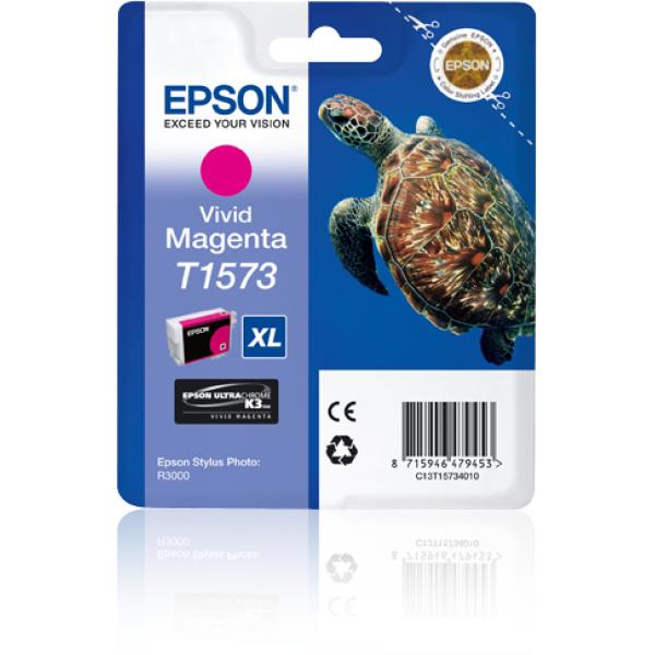 Cartucho de Tinta Original Epson nº T1573 XL/ Magenta Vivo