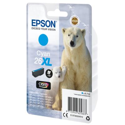 Cartucho de Tinta Original Epson nº26 XL Alta Capacidad/ Cian