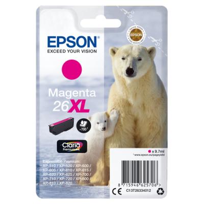 Cartucho de Tinta Original Epson nº26 XL Alta Capacidad/ Magenta