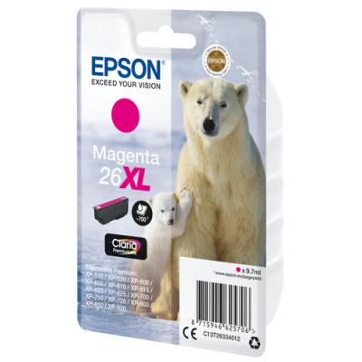 Cartucho de Tinta Original Epson nº26 XL Alta Capacidad/ Magenta