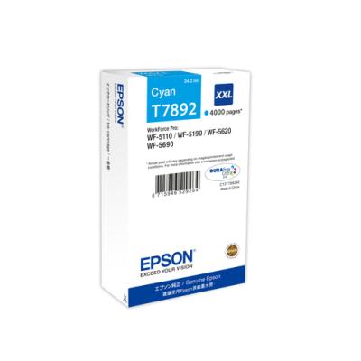 Cartucho de Tinta Original Epson T7892 XXL Alta Capacidad/ Cian