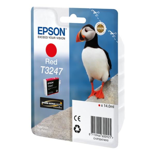 Cartucho de Tinta Original Epson T3247/ Rojo