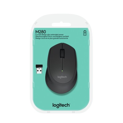 Ratón Ergonómico Inalámbrico Logitech M280/ Hasta 1000 DPI