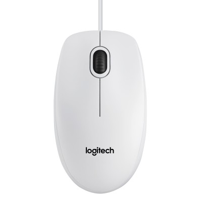 Ratón Logitech B100/ Hasta 800 DPI/ Blanco